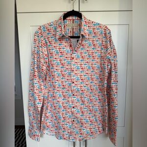 Italian Men's Multicolor Fish Print Shirt